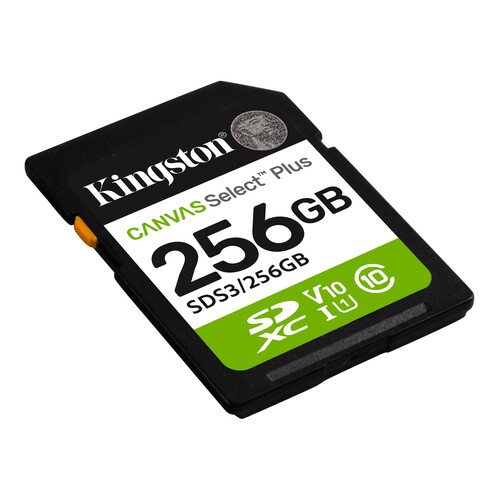 Kingston 256GB SDXC Canvas Select Plus Gen3 150MB/s C10 UHS-I U1 V10