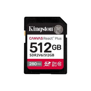 Kingston 512GB Canvas React Plus SDXC UHS-II 280R/150W U3 V60 - Thumbnail