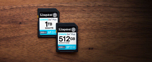 Kingston 512GB SDXC Canvas Go! Plus Gen4 200MB/s C10 UHS-I U3 V30