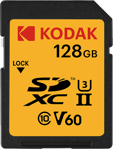 Kodak 128GB UHS-II U3 V60 SD Hafıza Kartı (180MB/s - 150MB/s)