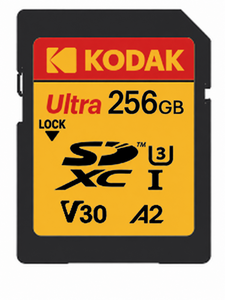 Kodak - Kodak 256GB UHS-I U3 A2 V30 Ultra DDR SD Hafıza Kartı (160MB/s - 150MB/s) (1)