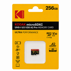 Kodak - Kodak 256GB UHS-I U3 V30 PRO microSDXC Hafıza Kartı