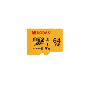 Kodak - Kodak 64GB microSD Premium UHS-I C10 U1 V10 + SD Adaptör (Sarı) (1)