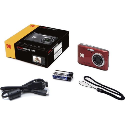 Kodak FZ45 Friendly Zoom 4x Kırmızı Dijital Fotoğraf Makinesi