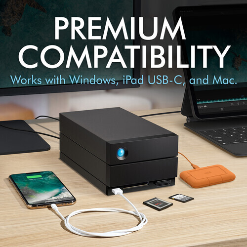 LaCie 28TB 2big Dock 2-Bay Thunderbolt 3 RAID Harici Harddisk