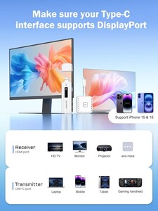 LEMORELE P200 Kablosuz HDMI Görüntü Aktarım Kiti - Thumbnail