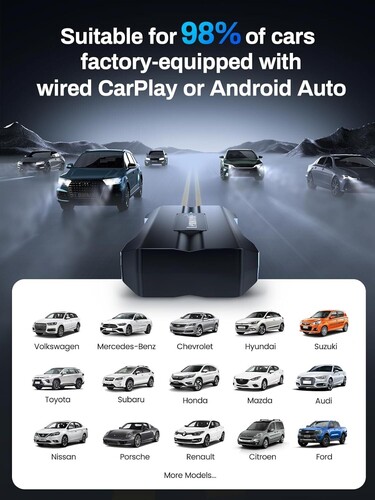 LEMORELE P80 Kablosuz CarPlay ve Android Auto Adaptörü