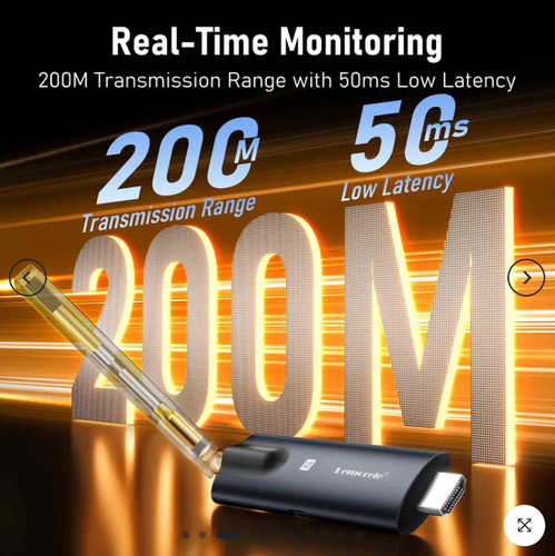LEMORELE R1000 1080P Kablosuz HDMI Görüntü Aktarım Kiti