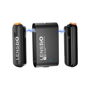 Lensgo - LENSGO 318C Mini İkili Kablosuz Yaka Mikrofonu