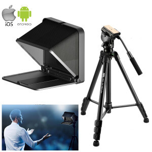 Lensgo - Lensgo TC7 Teleprompter + PDX 701 Profesyonel Tripod Kit