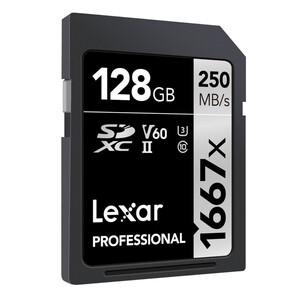 Lexar 128GB 1667X U3 V60 4K SD Hafıza Kartı 250 Mb/s - Thumbnail