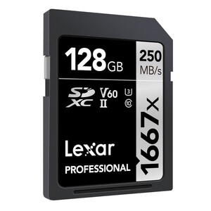 Lexar - Lexar 128GB 1667X U3 V60 4K SD Hafıza Kartı 250 Mb/s