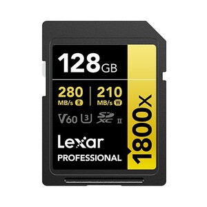 Lexar - Lexar 128GB 1800x Profesyonel UHS-II SDXC Hafıza Kartı (GOLD Serisi)