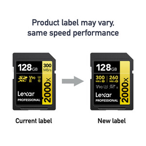 Lexar - Lexar 128GB 2000x Professional SDXC UHS-II V90 300 MB/s Hafıza Kartı (1)