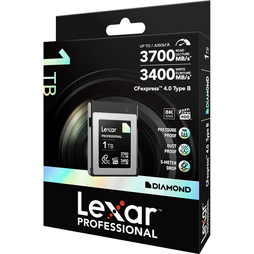 Lexar 1TB Professional CFexpress 4.0 Type B Hafıza Kart (Diamond Serisi)