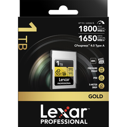 Lexar 1TB Professional GOLD CFexpress 4.0 Type A Hafıza Kartı