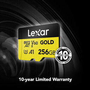 Lexar 256GB 280 MB/s UHS-II V60 microSD Hafız Kartı (Gold Serisi) - Thumbnail