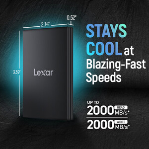 Lexar 2TB ARMOR 700 USB 3.2 Gen 2x2 Taşınabilir SSD (Siyah) - Thumbnail