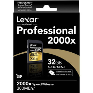 Lexar 32GB Profesyonel 2000x UHS-II SDHC Hafıza Kartı - Thumbnail