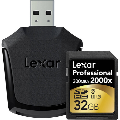 Lexar 32GB Profesyonel 2000x UHS-II SDHC Hafıza Kartı