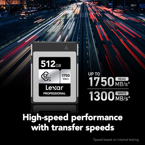 Lexar 512GB Professional SILVER Serisi CFexpress Type B Hafıza Kartı