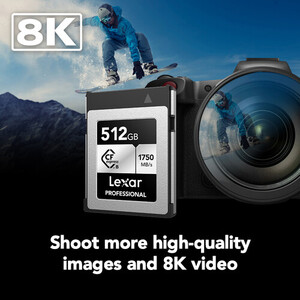 Lexar 512GB Professional SILVER Serisi CFexpress Type B Hafıza Kartı - Thumbnail