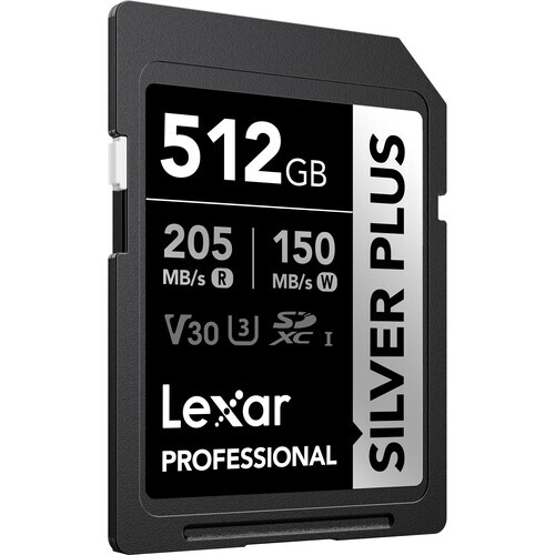 Lexar 512GB Silver Plus SD Hafıza Kartı