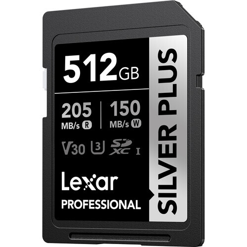 Lexar 512GB Silver Plus SD Hafıza Kartı