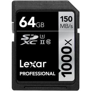 Lexar 64GB 1000x 150mb/sn Pro 4K SD Hafıza Kartı - Thumbnail