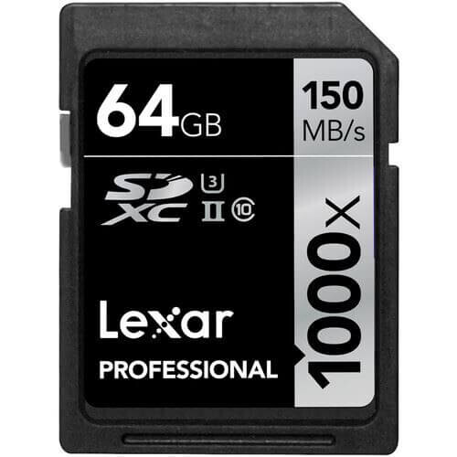 Lexar 64GB 1000x 150mb/sn Pro 4K SD Hafıza Kartı