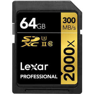 Lexar 64GB Profesyonel 2000x UHS-II SDXC Hafıza Kartı - Thumbnail