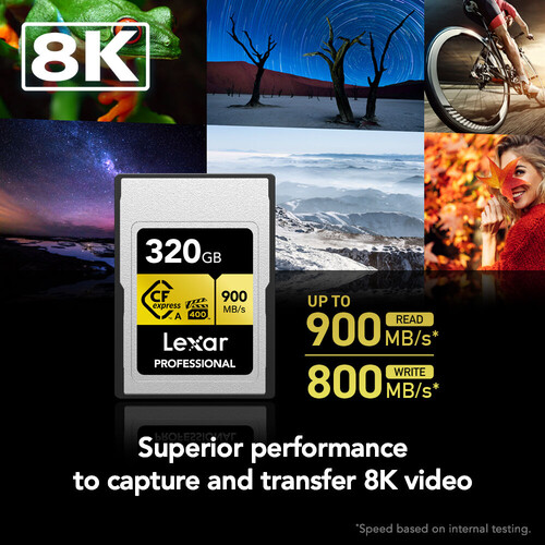 Lexar 320GB CFexpress Type A Gold Serisi Professional Hafıza Kartı