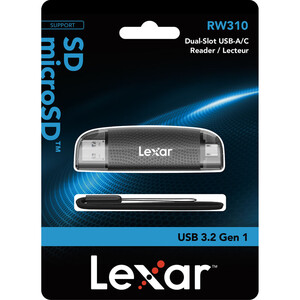 Lexar Dual-Slot USB-A/C SD/microSD Kart Okuyucu (LRW310X-BNBNG) - Thumbnail