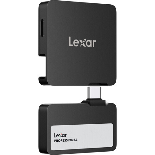 Lexar Professional Go External 2 TB Taşınabilir SSD + Type-C Hub (Siyah)