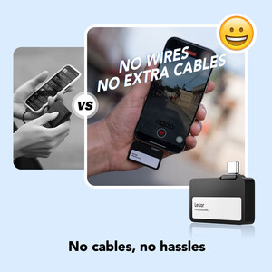 Lexar Professional Go External 2 TB Taşınabilir SSD + Type-C Hub (Siyah) - Thumbnail