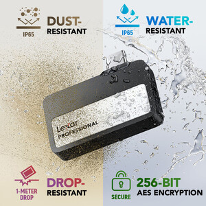 Lexar Professional Go External 2 TB Taşınabilir SSD + Type-C Hub (Siyah) - Thumbnail