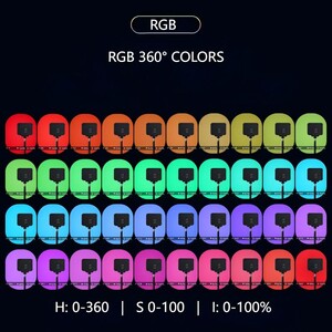 Liyadi 5009C Kamera Üstü LED RGB Video Işığı - Thumbnail