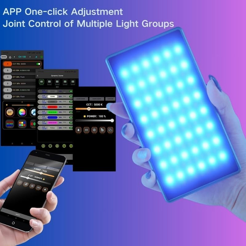 Liyadi LR225 Pro RGB Led Video Işığı Cep Boy Mini Fotoğraf Işığı 24 Efektli