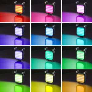 Mamen SML-V03 Çift Mikrofonlu RGB Vlog Işığı - Thumbnail