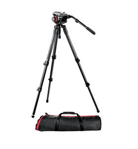 Manfrotto 535K, 504HD Fluid Video Başlıklı Karbon Profesyonel Tripod Kit - Thumbnail