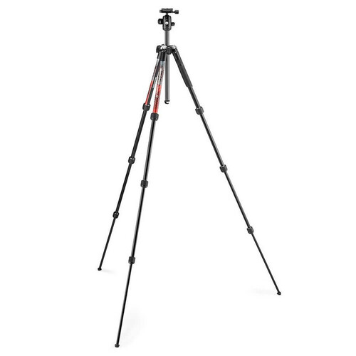 Manfrotto MKELMII4RMB-BH Element MII Alüminyum Mobile Bluetooth Tripod (Kırmızı)