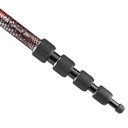 Manfrotto MMELMIIA5RD Element MII Alüminyum Monopod (Kırmızı)