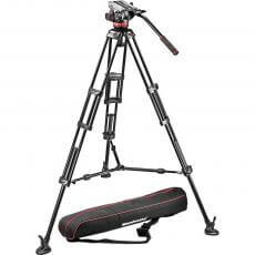 Manfrotto - Manfrotto MVH502A,546BKB1 Fluid Head ve 546B Tripod System ve 504PLONGR Plate