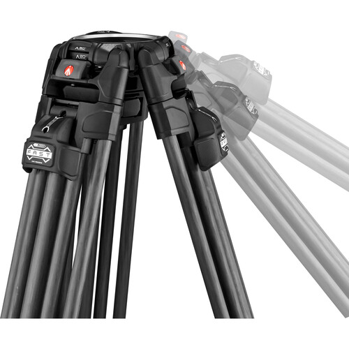 Manfrotto MVK612TWINFC 612 Fluid Head, 645 FAST Twin Karbon Fiber Tripod Kiti