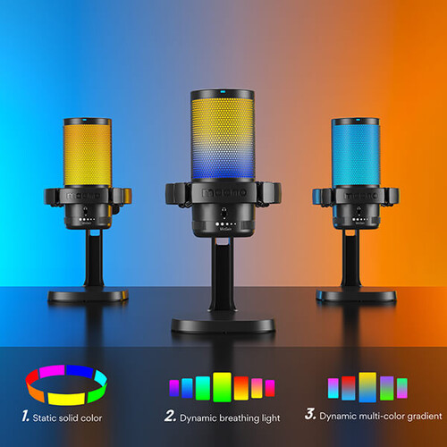 Maono DGM20 GamerWave Condenser USB Gaming RGB Mikrofon (Beyaz)