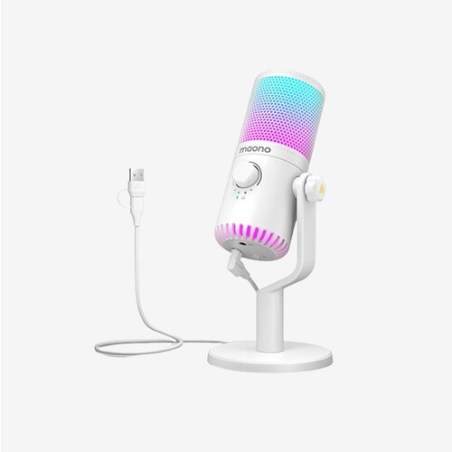 Maono DM30RGB USB Gaming Mikrofon (Beyaz)