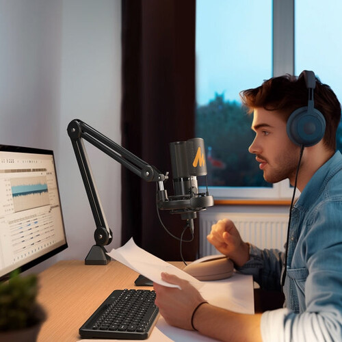Maono PM450S USB Condenser Podcast Mikrofon Seti