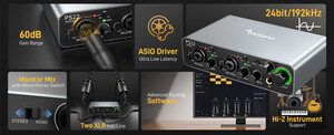 Maono PS22 ProStudio 2x2 USB Ses Kartı (Siyah) - Thumbnail
