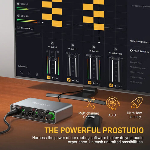 Maono PS22 ProStudio 2x2 USB Ses Kartı (Gri)