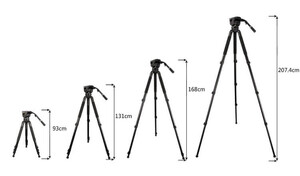 Miliboo M8L Hidrolik Kafalı Profesyonel Alüminyum Video Tripod - Thumbnail